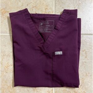 Deep purple Catarina scrub top